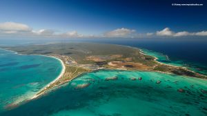 Wa'Omoni (Barbuda) Aerial from 1.5 Miles Away